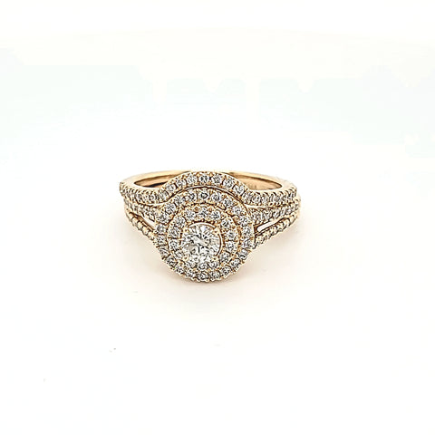14ky 1ct + diamond engagement ring set