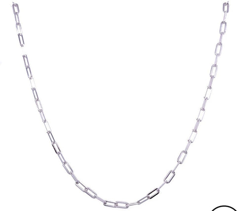 Kate 19 SM Paperclip 16" WH Necklace