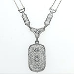 SS AD white topaz necklace