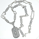 SS AD white topaz necklace
