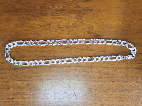 SS figaro chain 20"