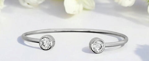 SS 2ctw moiss cuff brac