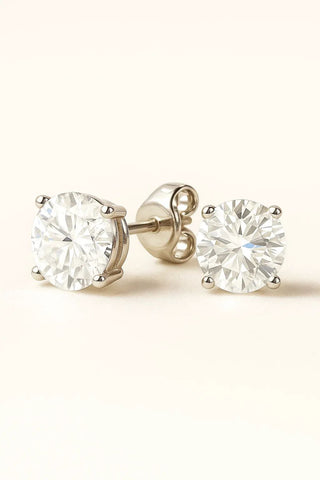 SS moiss 2ctw RD studs