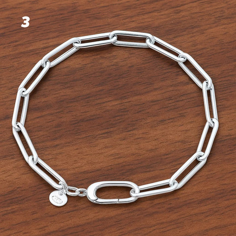 SS flat paperclip bracelet