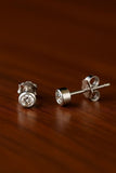SS 1/4ctw lab diam bezel studs