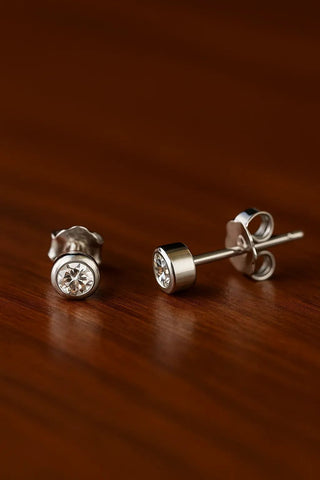 SS 1/4ctw lab diam bezel studs