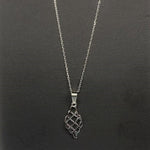 SS twisted wire pendant w/ chain