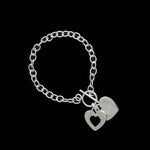 SS heart w/toggle bracelet