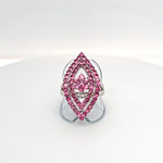 SS Red spinel marq ring
