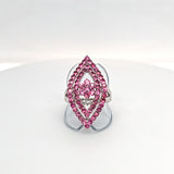 SS Red spinel marq ring