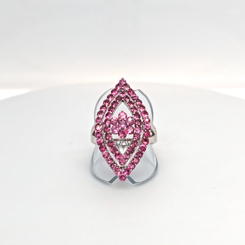SS Red spinel marq ring