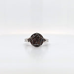 SS .31ctw red diam star ring