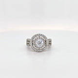SS w sap double halo ring