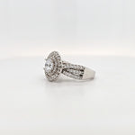 SS w sap double halo ring