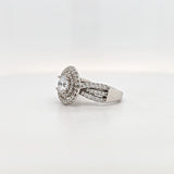SS w sap double halo ring