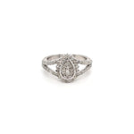 SS diam cluster pear ring