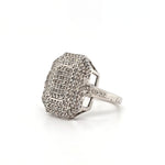 SS 1ctw diam shield cluster ring