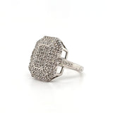 SS 1ctw diam shield cluster ring