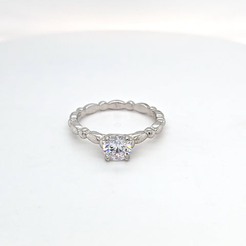 SS w sap solitaire ring