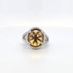 SS Lemon Qtz ring