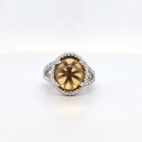 SS Lemon Qtz ring