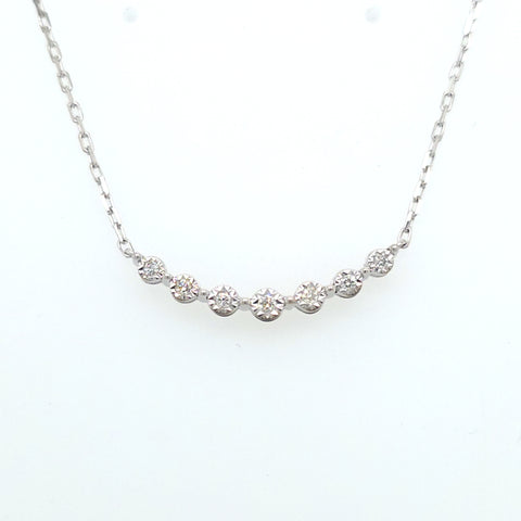 SS diamond bar necklace