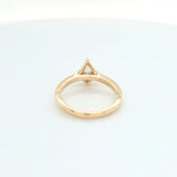 14ky 3/4ct pear solitaire lab diamond ring