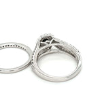 10kw Blk ctr diam engagement ring and matching band