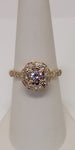 14ky diamond halo ring/ engagement ring