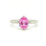 14kw pink sapphire ring/ alternative engagement ring