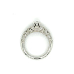 14kw .20tdw pave set & milgrain diamond engagement ring