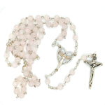 SS rose quartz rosary