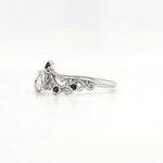 14kw diamond & sapphire crown style ring