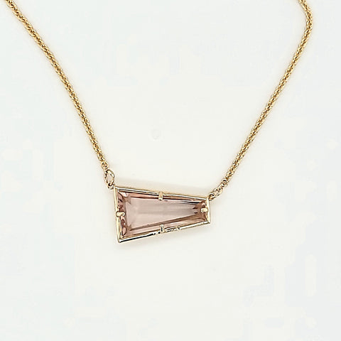 14ky morganite necklace