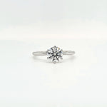 14kw 1ct moissanite solitaire ring