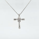 10kw cross with diam necklace