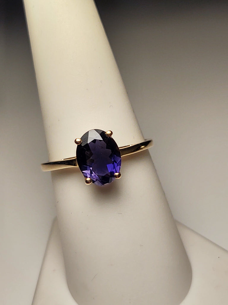 5.22 ct Natural Iolite Blue Mystic Quartz Engagement Ring from Black  Diamonds New York